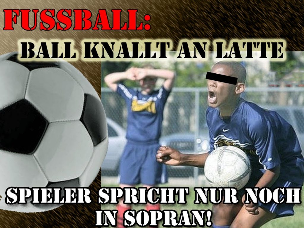 Satire Bilder Fussball knall an Latte lustig Sport Sport