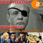 Einäugiger verklagt ZDF wegen Werbespruch „Mit dem Zweiten sieht man besser“ Bier Fernsehen, Lustiges, Mann, Satirische Nachrichten