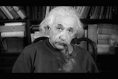 Albert Einstein beim Pfeife rauchen Albert Einstein beim Pfeife rauchen