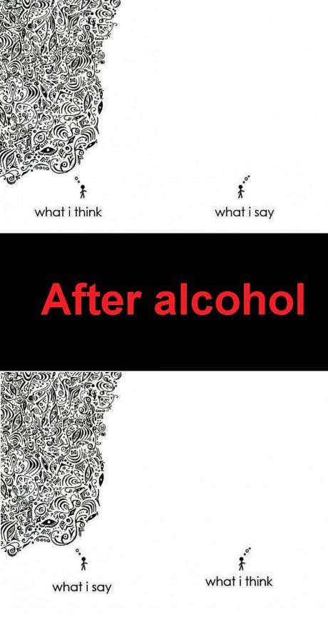 Alkohol - Was ich nach Alkohol denke und sage