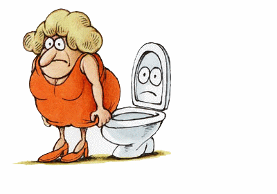 Alte Frau will sich hinsetzen - Schwiegermutter Comic
