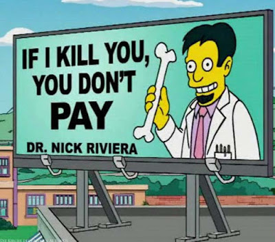 Böse Werbung eines schlechten Arztes - Nick Riviera 