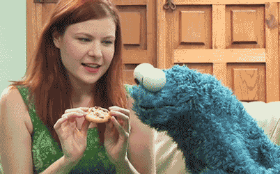 Krümelmonster isst Kekse - animierte gifs Krümelmonster isst Kekse - animierte gifs