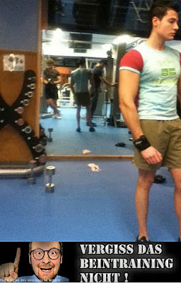 Bodybuilding Bild mit Text - Bein Tag Training