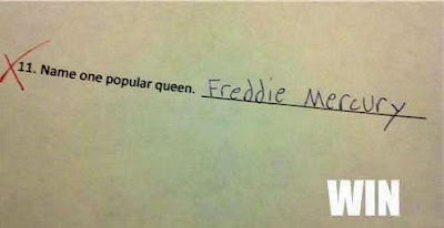 Lustige Schultest Frage berühmte Königin Freddy Mercury