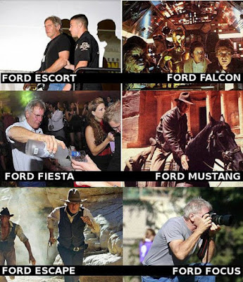 Lustiger Harrison Ford Filmausschnitte mit Ford Autowerbung