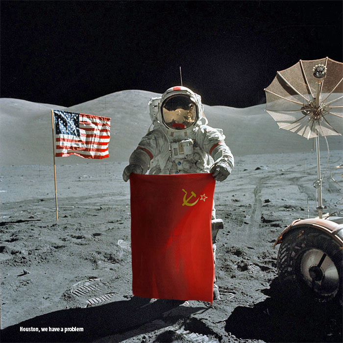 Lustiges Bild - der erste Mann auf dem Mond war Chinese Spassbilder