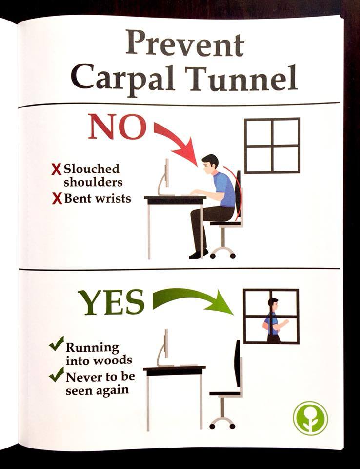 Schaubild Carpal Tunnel Syndrom - geh raus und komme nie wieder zurück