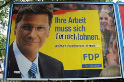 Wahlplakate der FDP - Arbeit 