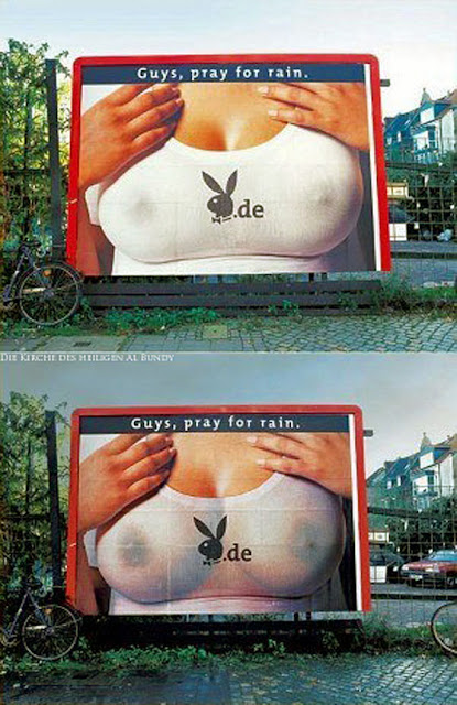 Lustiges Werbe Plakat - Männer freut euch auf den Regen Werbe Plakat - Männer freut euch auf den Regen