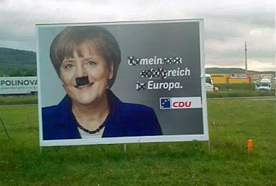Merkels Europa Wahlplakat CDU - Mein Reich lustig