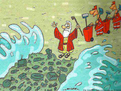 Moses teilt das Meer Comic lustig Moses teilt das Meer Comic
