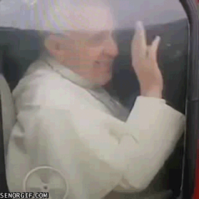 Papst Franziskus poppelt in der Nase
