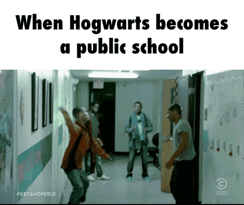 Spassbild wenn Hogwarts eine oeffentliche Realschule waere
