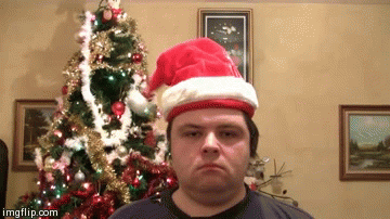 Trauriges Gesicht zu Weihnachten - Wakelmütze