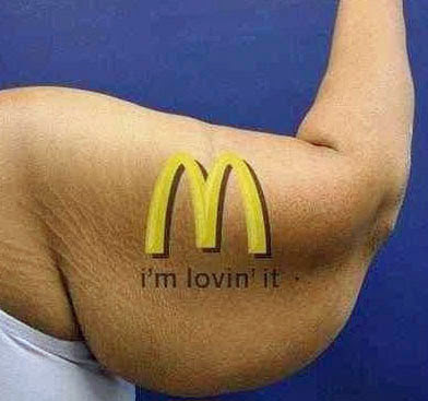 dicke Arme durch McDonalds Muskelaufbau